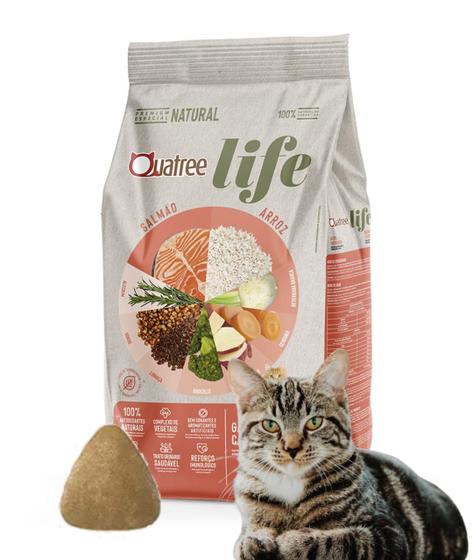 Imagem de Ração Quatree Life Gatos Castrados Salmão 10kg S/Transgênico