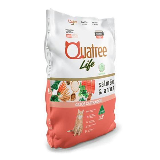 Ração Quatree Life Gatos Castrados Salmão e Arroz - 10,1 kg Menor preço em Ração Quatree Life Gatos Castrados Salmão e Arroz - 10,1 kg