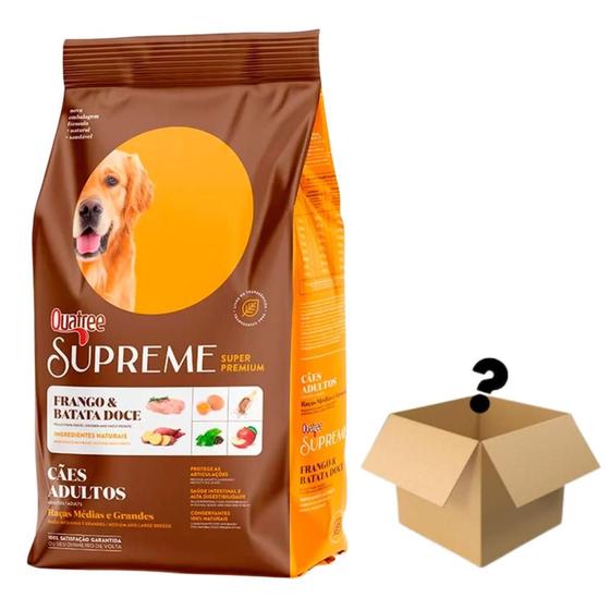 Ração Quatree Supreme Cães Adultos Raças Médias e Grandes Frango e Batata Doce 20kg + Surpresa Imagem de Ração Quatree Supreme Cães Adultos Raças Médias e Grandes Frango e Batata Doce 20kg + Surpresa