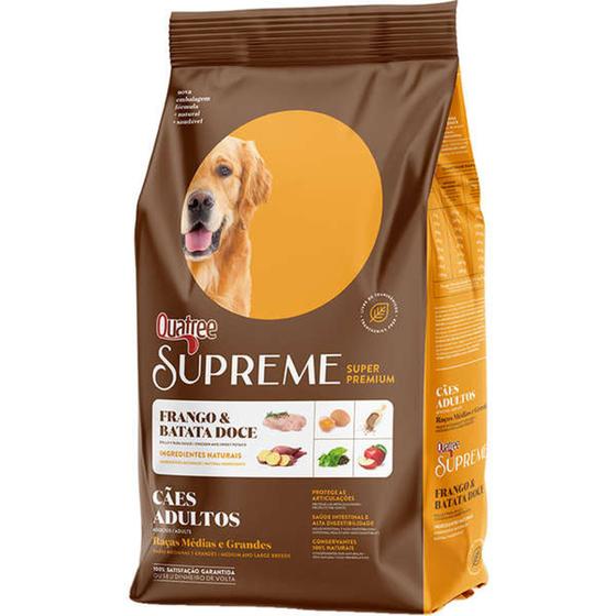 Ração Quatree Supreme Cães Adultos Raças Médias e Grandes Sabor Frango e Batata Doce 15kg é ruim? Ração Quatree Supreme Cães Adultos Raças Médias e Grandes Sabor Frango e Batata Doce 15kg é boa?