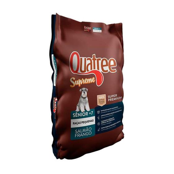 Ração Quatree Supreme para Cães Sênior +7 de Porte Pequeno Sabor Salmão e Frango - 10kg é ruim? Ração Quatree Supreme para Cães Sênior +7 de Porte Pequeno Sabor Salmão e Frango - 10kg é boa?