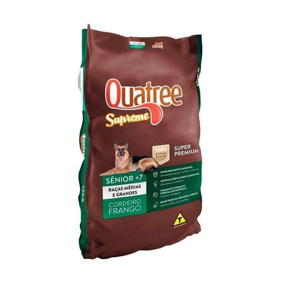 Ração Quatree Supreme para Cães Sênior de Raças Médias e Grandes Sabor Frango e Cordeiro 15kg Menor preço em Ração Quatree Supreme para Cães Sênior de Raças Médias e Grandes Sabor Frango e Cordeiro 15kg