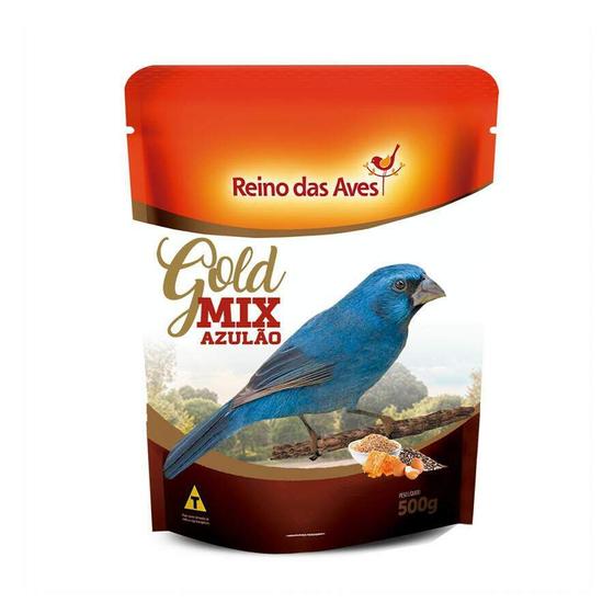 Imagem de Ração Reino das Aves Gold Mix Azulão para Pássaros - 500g