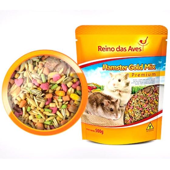 Imagem de Ração Reino das Aves Gold Mix Premium para Hamster 500g