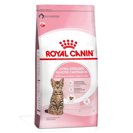 Imagem de Ração Royal Canin Feline Health Nutrition Kitten Sterilised para Gatos Filhotes Castrados de 6 a 12 meses - 1,5 Kg