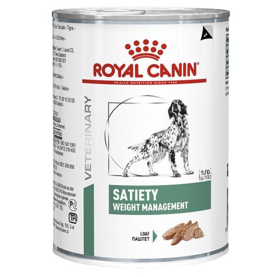 Imagem de Ração Royal Canin Lata Canine Veterinary Diet Satiety Support Wet para Cães Adultos Obesos - 410 g