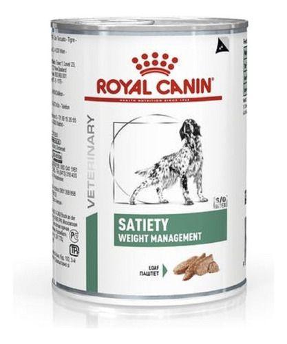 Imagem de Ração Royal Canin Lata Canine Veterinary Diet Satiety Support Wet para Cães Adultos Obesos - 410 g