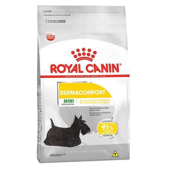 Imagem de Ração Royal Canin Mini Dermacomfort para Cães Adultos ou Idosos de Raças Pequenas - 2,5 Kg