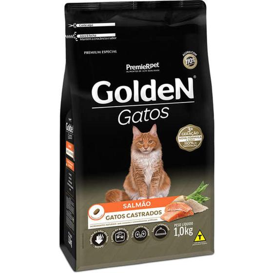 Imagem de Ração salmão de gato castrado 1 kg - Golden formula