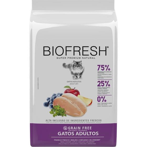 Imagem de Ração Seca Biofresh Frango Fresco, Maçãs, Orégano e Blueberry para Gatos Adultos - 7,5 Kg