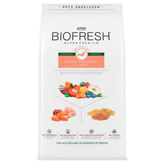 Imagem de Ração Seca Biofresh Mix de Carne, Frutas, Legumes e Ervas Frescas Cães Adultos de Raças Pequenas e Minis - 10,1 Kg