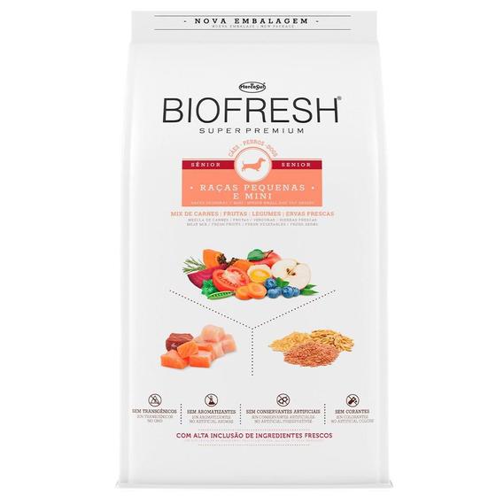 Imagem de Ração Seca Biofresh Mix de Carne, Frutas, Legumes e Ervas Frescas Cães Sênior de Raças Pequenas e Minis - 1 Kg
