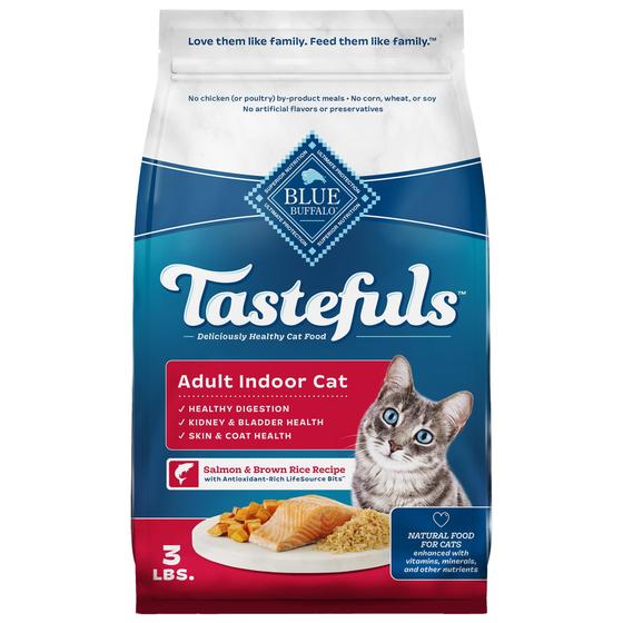 Imagem de Ração Seca Blue Buffalo Tastefuls para Gatos Adultos (1,36kg) - Ideal para Ambientes Internos