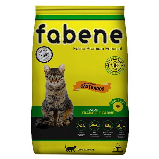 Imagem de Ração Seca Fabene Premium Especial para Gatos Castrados - 10,1 Kg