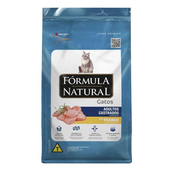 Imagem de Ração Seca Fórmula Natural Frango para Gatos Adultos Castrados - 7 Kg