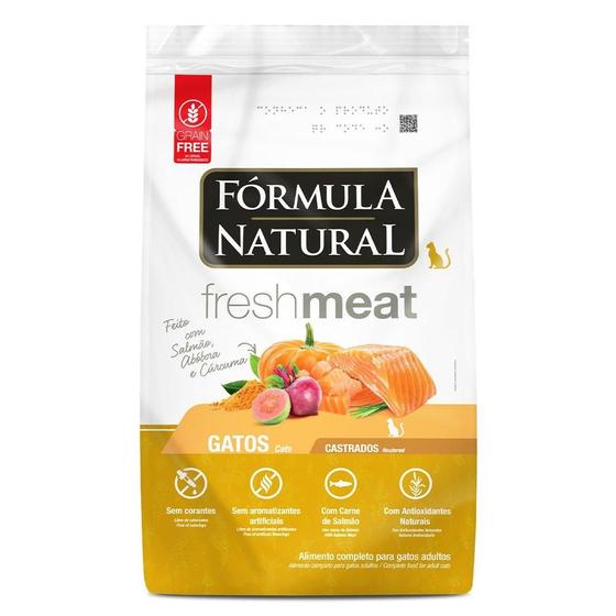 Imagem de Ração Seca Fórmula Natural Fresh Meat Salmão para Gatos Castrados - 7 Kg