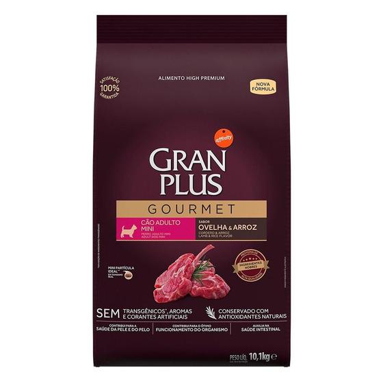 Imagem de Ração Seca GranPlus Gourmet Ovelha & Arroz para Cães Adultos Raças Mini - 10,1 Kg