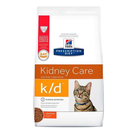 Imagem de Ração Seca Hill's Prescription Diet k/d Cuidado Renal para Gatos Adultos - 3,8 Kg