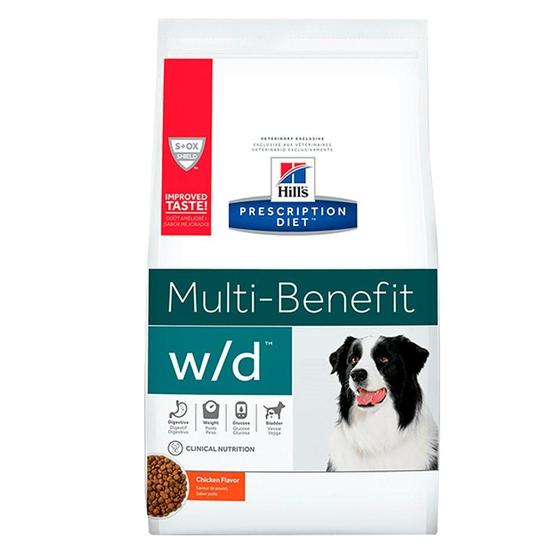 Imagem de Ração Seca Hill's Prescription Diet w/d Controle do Peso e Glicêmico para Cães Adultos  - 3,8 Kg