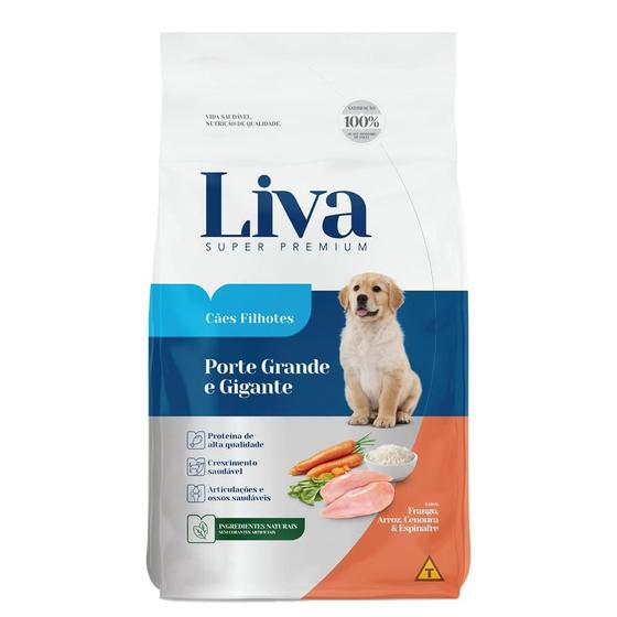 Imagem de Ração Seca Liva Super Premium para Cães Filhotes de Raças Grandes e Gigantes - 20,2 Kg