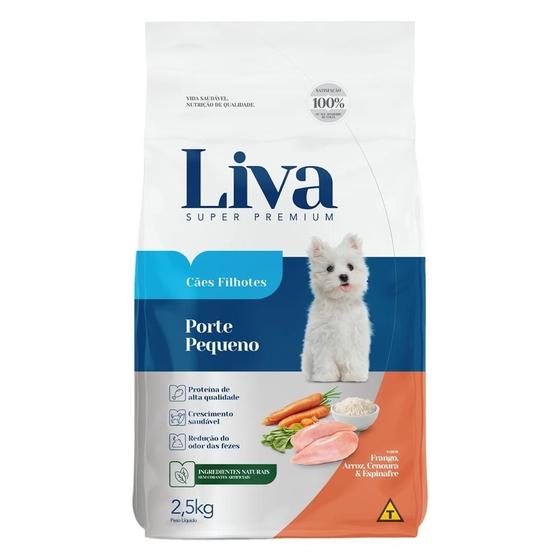 Ração Seca Liva Super Premium para Cães Filhotes de Raças Pequenas - 2 ...