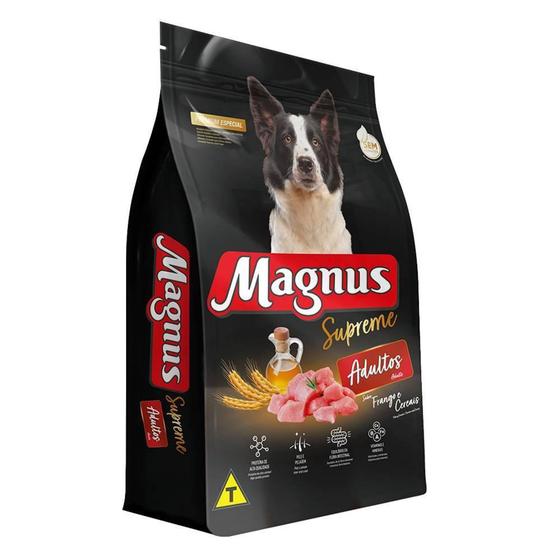 Imagem de Ração Seca Magnus Supreme Frango e Cereais para Cães Adultos - 1 Kg