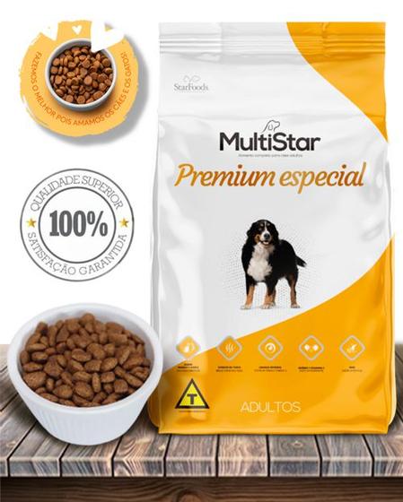 Imagem de Ração Seca Multi Star Dog Benefits Premium Especial  para Cães Adultos - 15Kg