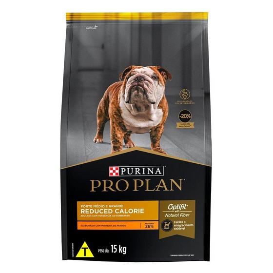 Imagem de Ração Seca Nestlé Purina Pro Plan Calorias Reduzidas Frango Cães Adultos Raças Médias e Grandes  - 15 Kg