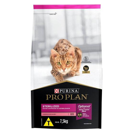 Imagem de Ração Seca Nestlé Purina Pro Plan Salmão para Gatos Adultos Castrados - 7,5 Kg