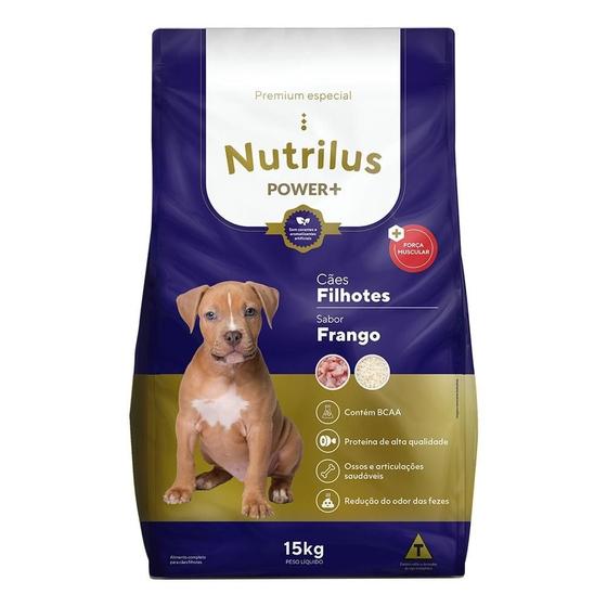 Ração Seca Nutrilus Power+ Frango & Carne para Cães Filhotes - 15 Kg Menor preço em Ração Seca Nutrilus Power+ Frango & Carne para Cães Filhotes - 15 Kg