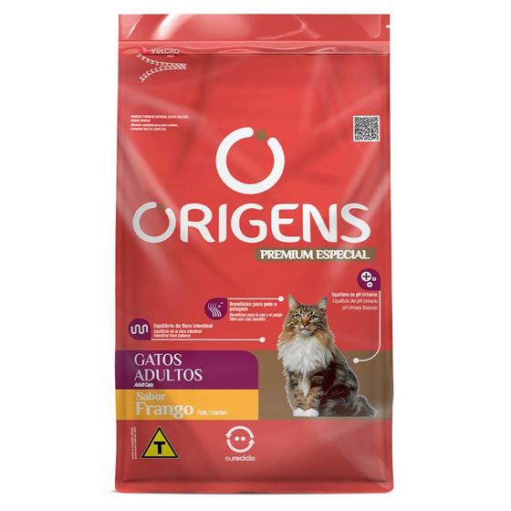 Imagem de Ração Seca Origens Premium Especial Frango para Gatos Adultos - 10,1 Kg