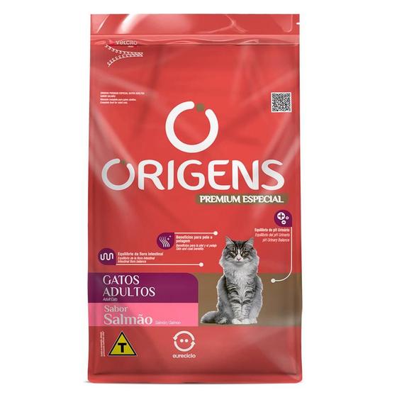 Imagem de Ração Seca Origens Premium Especial Salmão para Gatos Adultos - 3 Kg