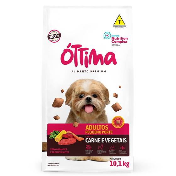 Imagem de Ração Seca Óttima Carne e Vegetais para Cães de Porte Pequeno - 10,1 Kg