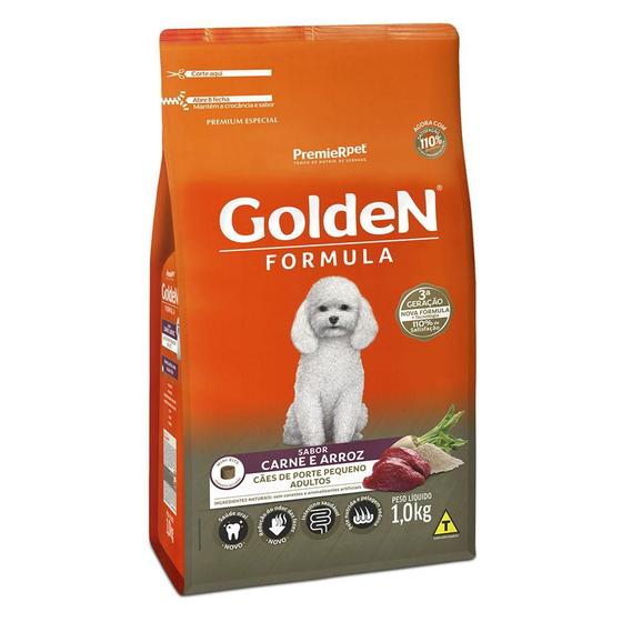 Imagem de Ração Seca PremieR Pet Golden Formula Carne e Arroz para Cães Adultos de Raças Pequenas - 1 Kg