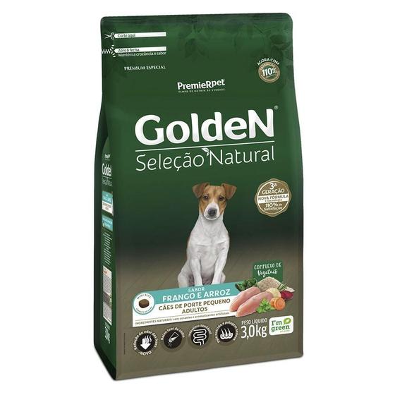 Imagem de Ração Seca PremieR Pet Golden Seleção Natural para Cães Adultos Mini Bits - 3 Kg