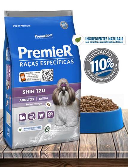 Imagem de Ração Seca PremieRPet Raças Específicas Shih Tzu para Cães Adultos - 2,5Kg