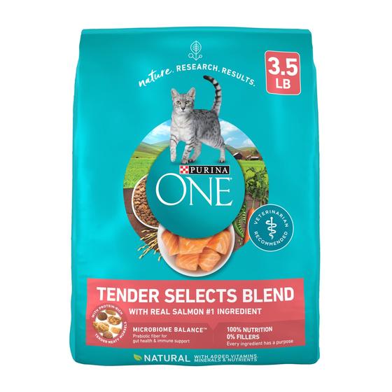Imagem de Ração Seca Purina ONE Tender Selects com Salmão - 1,6kg