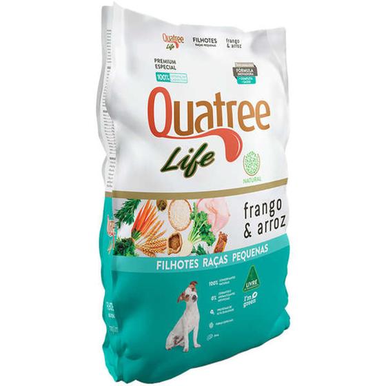Ração Seca Quatree Life Frango e Arroz 10kg Cães Filhotes Raças Pequenas Menor preço em Ração Seca Quatree Life Frango e Arroz 10kg Cães Filhotes Raças Pequenas