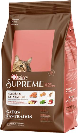 Ração Seca Quatree Supreme Salmão e Batata Doce para Gatos Castrados 10,1KG Menor preço em Ração Seca Quatree Supreme Salmão e Batata Doce para Gatos Castrados 10,1KG