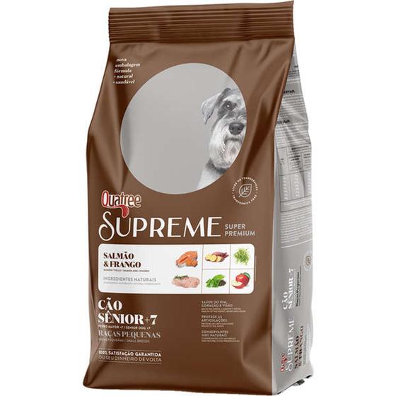Ração Seca Quatree Supreme10kg Salmão e Frango Cães Sênior +7 Raças Pequenas Menor preço em Ração Seca Quatree Supreme10kg Salmão e Frango Cães Sênior +7 Raças Pequenas