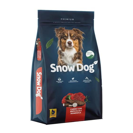 Imagem de Ração Seca Snow Dog Carne com Brócolis para Cães Adultos - 1 Kg