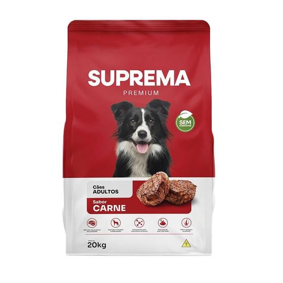 Ração Seca Suprema Sabor Carne para Cães Adultos - 20 Kg Menor preço em Ração Seca Suprema Sabor Carne para Cães Adultos - 20 Kg