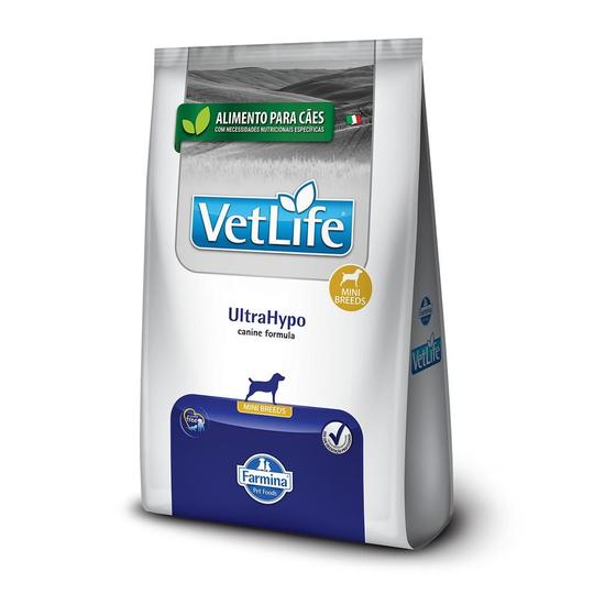 Imagem de Ração Seca Vet Life Natural UltraHypo para Cães Adultos de Raças Mini com Alergias a Nutrientes - 10,1Kg