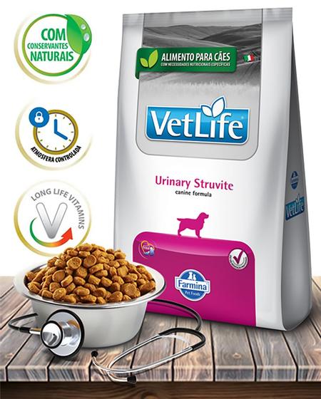 Imagem de Ração Seca Vet Life Natural Urinary Struvite para Cães Adultos com Distúrbios Urinários - 2Kg