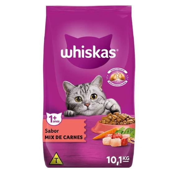 Imagem de Ração Seca Whiskas Mix de Carnes para Gatos Adultos - 10,1 Kg