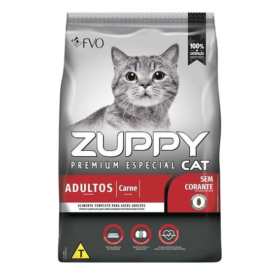 Imagem de Ração Seca Zuppy Carne para Gatos Adultos - 1 Kg