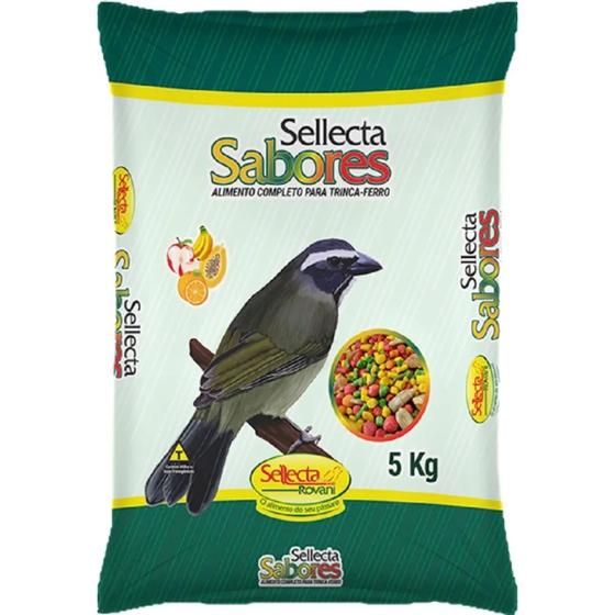 Imagem de Racao Sellecta Sabores 5kg Trinca Ferro Sabia Passaro preto