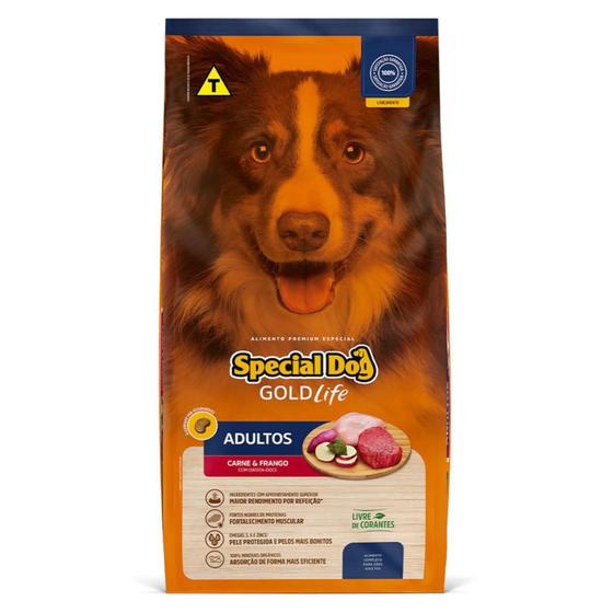 Imagem de Ração Special Dog Gold Life Carne e Frango para Cães 15 Kg