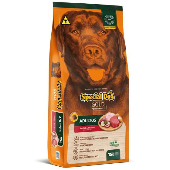 Imagem de Ração Special Dog Gold Performance Carne e Frango para Cães Adultos 15Kg