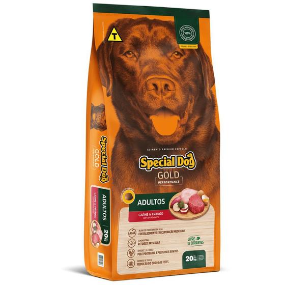 Imagem de Ração Special Dog Gold Premium Especial Frango e Carne para Cães Adultos 20KG